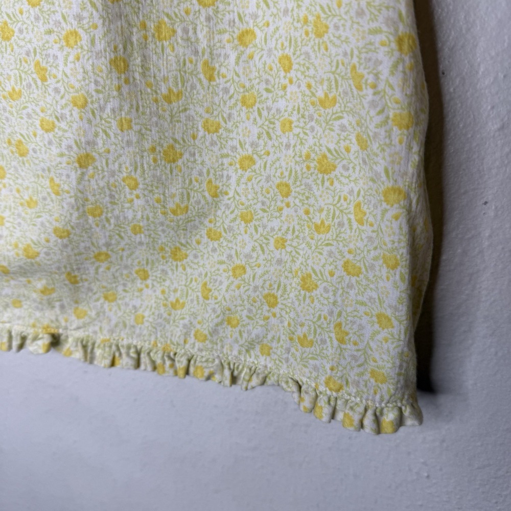 Retro Express Yellow Floral Cotton Cottagecore Mini Skirt‎ Size 3/4 (Small) - Picture 2 of 9